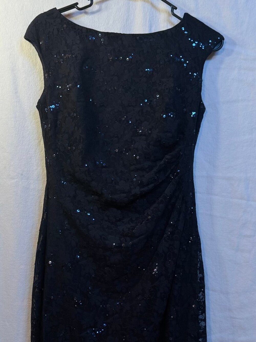 Chaps Navy Blue Lace Dress, Size 4